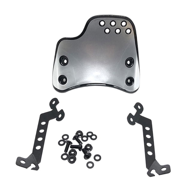 Parabrisas de motocicleta, pantalla protectora de aleación de aluminio con soporte 5.3x7.4 pulgadas