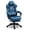 Blue, variant on KARXAS Big and Tall Gaming Chair with Footrest and Suede Fabric, Office Game Chair with Pocket Spring Cushion, High Back Ergonomic for Adults, 440LBS, White