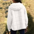 thumbnail image 5 of VISALY Hoodie Pullover Sweatshirt V Neck Pullover Jacket Oversized Long Sleeve Coats Winter Warm Lightweight Outwear with Pocket Cute Hoodies Casual Tops Womens Sweaters Dressy Casual White 3Xl, 5 of 9