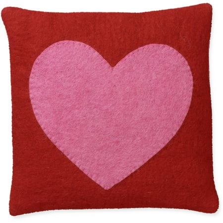 **fast Track**12" Heart Toss Pillow By F
