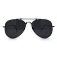 thumbnail image 2 of Polarized No Glare Mens Luxury Officer Style Metal Rim Sunglasses Gunmetal Black, 2 of 4