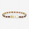thumbnail image 3 of Garnet tennis Bracelet,Silver Gold Plated Bracelet,for Women,Gift for Women,valentine gift, 3 of 5