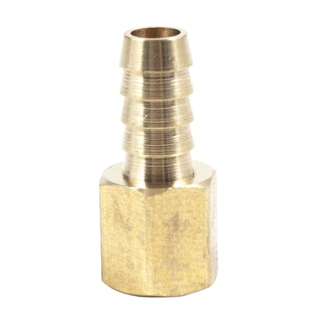LTWFITTING Brass Fitting Coupler 3/8-Inch Hose ID x 1/4-Inch Female NPT Fuel Water Gas(Pack of 25)