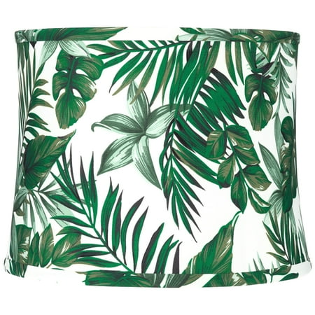 Springcrest Manaus Green Tropical Drum Lamp Shade 12x13x10 (Spider)
