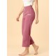 thumbnail image 2 of Pantalones de yoga cómodos Allegra K con cordón de pierna ancha Rosa oscuro M, 2 of 6