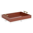 thumbnail image 2 of Kate and Laurel Lipton Decorative Modern Rectangular Tray, 16.5 x 12.25, Red and Gold, Chic Serving Tray for Storage, Organization, and Display, 2 of 8