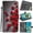 Color-30, variant on Leather For Samsung Galaxy A37 5G / A36 5G Wallet Case Crystal Material Painted Animal&Flowers&Hearts Pattern, Wallet For Women Men Card Holder Magnetic Clasp Kickstand Folio Case With Hand Strap