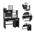 thumbnail image 2 of Weston Writing Computer Desk, Hutch, Four Shelves, CPU Storage, 2 of 5