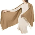 thumbnail image 4 of $20 & under Xysaqa Women's Winter Scarf Comfy Tassel Pashmina Shawl Wrap for Evening Dress Fashion Wedding Party Shawls Warm Long Scarves Gifts for Women Rose Gold, 4 of 4
