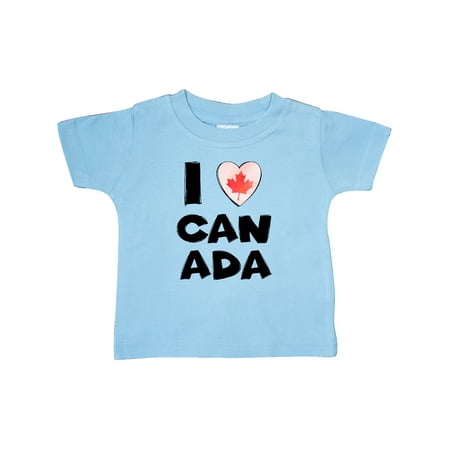 

Inktastic I Love Canada Heart with Maple Leaf Gift Baby Boy or Baby Girl T-Shirt