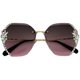 thumbnail image 1 of Lunettes de soleil sans monture pour femmes, protection UV d'extérieur, verres dégradés élégants, verres en cristal, 1 of 4