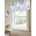 thumbnail image 6 of Summer Blue Coral Valances for Windows, Rod Pocket Kitchen Valance Curtains - Soft & Washable Small Window Treatment for Living Room,&nbsp;Bathroom, Sea Fish Shell, 54x18inch, 6 of 9