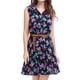 thumbnail image 1 of Día de San Patricio Vestido Sin Mangas Con Cinturón Estampado Por Encima De La Rodilla Con Media Tapeta Para Mujer Azul marino XS, 1 of 7
