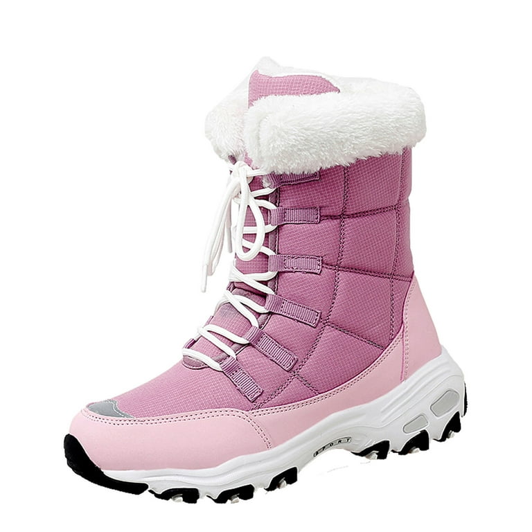 OKBOP Women's Snow Boots-Lug Sole Dress Shoes for Women Kids Boots