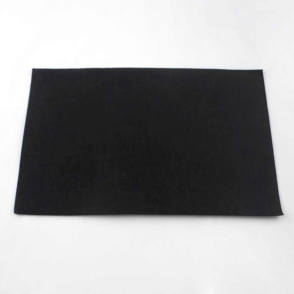 Non Woven Fabric Embroidery Needle Felt for DIY Crafts Square Black 298~300x298~300x1mm about 50pcs/bag