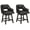 Black/Gray;Brown/Beige, variant on Signature Design by Ashley Tallenger Tall Upholstered Swivel Barstools, Set of 2, Black Faux Leather, 30 Inch Seat Height