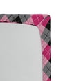 thumbnail image 2 of Ambesonne Pink Grey Fitted Sheet, Diamonds and Lozenges, Queen Size, Pale Pink Black Grey, 2 of 2