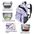 thumbnail image 5 of JIALIOU 14" Laptop Backpack Waterproof Airline Approved Stylish Casual Daypack for Travel Business College Work, Unicorns Running in Sky, 5 of 8