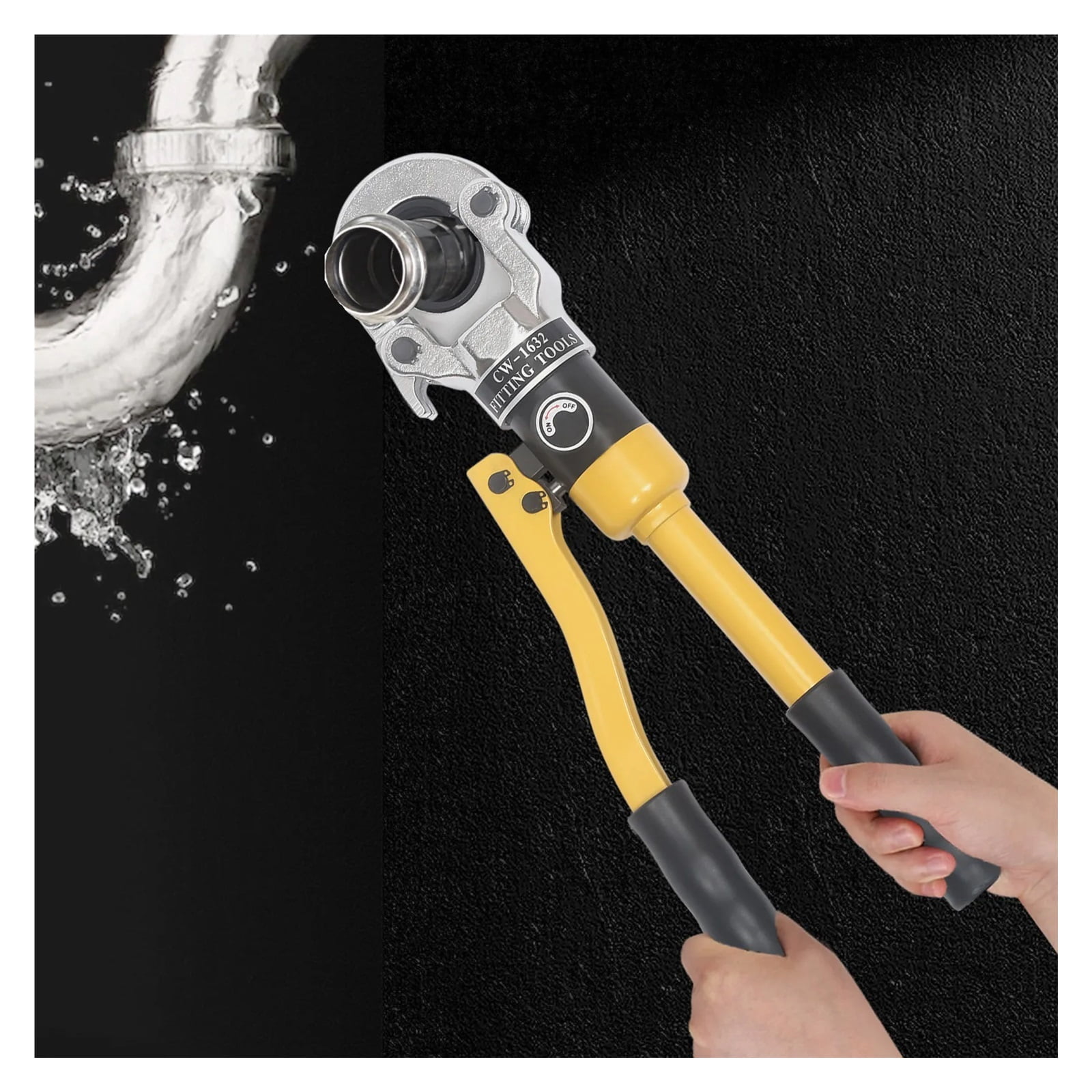 8 Tons Hydraulic Crimping Tool TH TYPE With 16/20/25/32 Mm For Crimping Aluminum-plastic Pipes, Pex Pipes, Steel Pipes ,Comfortable Operation