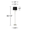 thumbnail image 4 of 360 Lighting Modern Swing Arm Floor Lamp 60.5" Tall Brushed Nickel Black Hardback Drum Shade for Living Room Reading Bedroom Office, 4 of 4