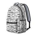 thumbnail image 2 of Baseball Words and Icons White Backpack for School, Cute School Bag with Adjustable Shoulder Straps and Padded Back, 15.3"x11"x7.1", 2 of 5