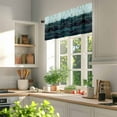 thumbnail image 3 of Abstract Waves Valances for Windows, 54 x 18in, Geometric Gold Line Mountain Sky Rod Pocket Kitchen Valance Curtain Light Filtering Window Treatments for Living Room Bedroom, 1 Panel, 3 of 7