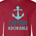 thumbnail image 4 of Inktastic Captain Adorable, Boat Anchor, Nautical - Blue Long Sleeve T-Shirt, 4 of 5
