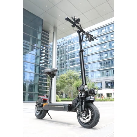 Electric Scooter 2400W 48V 40 Miles Long-Range Battery Foldable Easy Carry Portable Design, Adult Electric Scooter Up to 40 mph Commuter Scooter Black, JUEXING