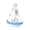 B, variant on Wooden Sailing Boat Model Miniature Mini Nautical Sailboat Decoration for Home Bathroom Nursery Party Beach Ocean Theme Ornament - A