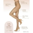 thumbnail image 3 of Melas Women's 12 Denier Soft Sheen Crystal Sheer Control Top Pantyhose - Womens - Female, Small, Honey, 3 of 12