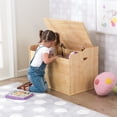 thumbnail image 2 of KidKraft Austin Wooden Toy Box/Bench with Safety Hinged Lid - Natural, 2 of 9