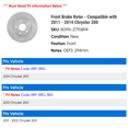 thumbnail image 2 of Front Brake Rotor - Compatible with 2011 - 2014 Chrysler 200 2012 2013, 2 of 2