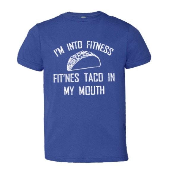 PleaseMeTees™ Youth Fitness Fit This Taco Into My Mouth Distressed HQ Tee