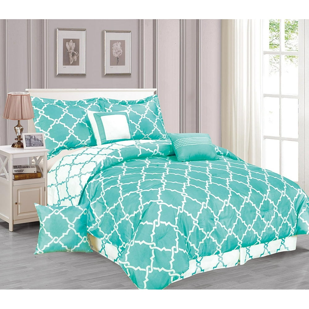 Galaxy 7Piece Comforter Set Reversible Soft Oversized Bedding