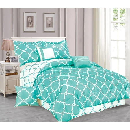 Galaxy 7 Piece Comforter Set Reversible Soft Oversized Bedding