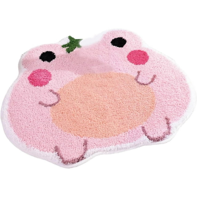 Tapis de Bain Animal Amusant avec Excellente Absorption d'Eau et Résistance au Glissement pour Usage Familial