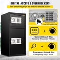 thumbnail image 4 of Large 2.6 Cubic Feet Heavy Duty Digital Security Safe Box - Double Steel Door Home Safe for Money, Guns, Jewelry (Black), 4 of 7