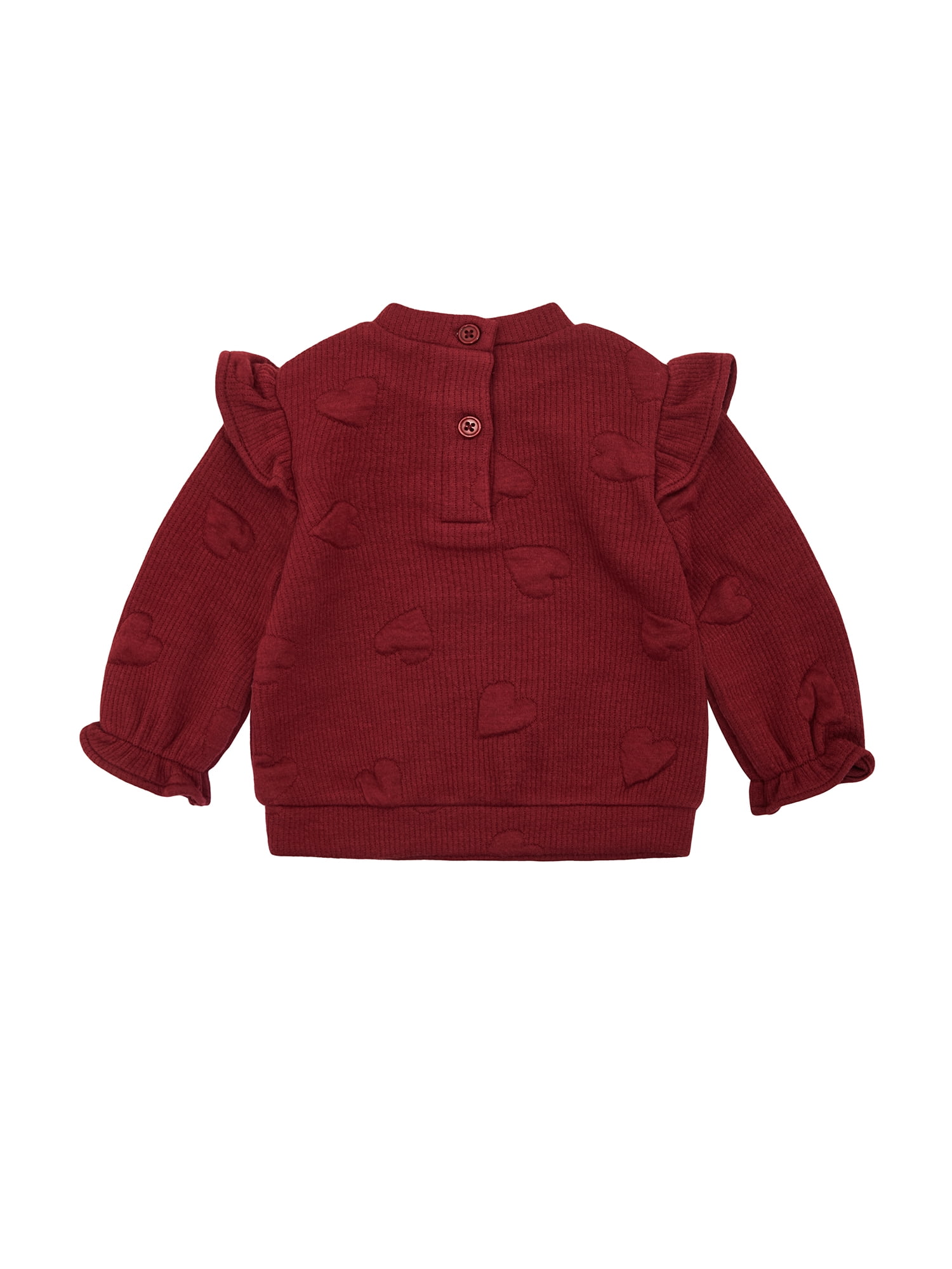 Wonderluxe Baby Girls' Long Sleeve Sweatshirt and Pant, 3-Piece Set, Sizes 0-3M-24M