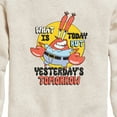 thumbnail image 3 of SpongeBob SquarePants - What Is Today Yesterdays Tomorrow - Toddler & Youth Crewneck Fleece Sweatshirt, 3 of 6