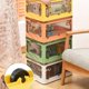 thumbnail image 4 of Caja de Almacenamiento Plegable con Ruedas, Gran Capacidad, Transparente, Apilable, Impermeable, para Usar en Armarios y Organizar el Hogar B, 4 of 5