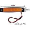 thumbnail image 3 of 10 Pack 6 Led 9.7cm Trailer Turn Signal Lights For Trucks Amber Marker Lights Truck Cab Rear Marker Lights (amber), 3 of 5