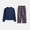 Blue Cove, variant on Wonder Nation Boys' Waffle Top and Flannel Pants Sleep Set, 2-Piece, Sizes 4-18