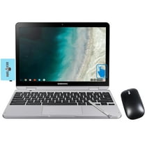 SAMSUNG Chromebook Plus V2 Light Titan 2-in-1 Laptop (Celeron 3965Y, 4GB RAM, 64GB eMMC SSD, Intel HD 615, 13" Touch Full HD (1920x1080), Webcam, Chrome OS) with Dock and Wireless Mouse