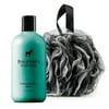 Pete & Pedro MINT BODY WASH + Loofah Peppermint, Activated Charcoal, 12 oz.