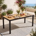 thumbnail image 2 of Gymax Acacia Wood Outdoor Dining Table Rectangular Patio Table w/ 1.97'' Umbrella Hole, 2 of 6
