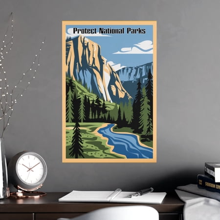 Protect National Parks Poster – Beautiful Scenic Nature Art, Eco-Friendly Print for Home Decor