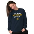thumbnail image 3 of US Navy Logo My Mom Hero Sailor Unisex Plus Size Sweatshirt Brisco Brands 2X, 3 of 5
