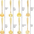 thumbnail image 3 of Leyfeng Spoons, 8 Pieces Flower Spoon Coffee Teaspoon Set Stainless Steel Tableware Creative Sugar Spoon Tea Spoon Stir Bar Spoon Stirring Spoon, 8 Different Patterns (Colorful), 3 of 7