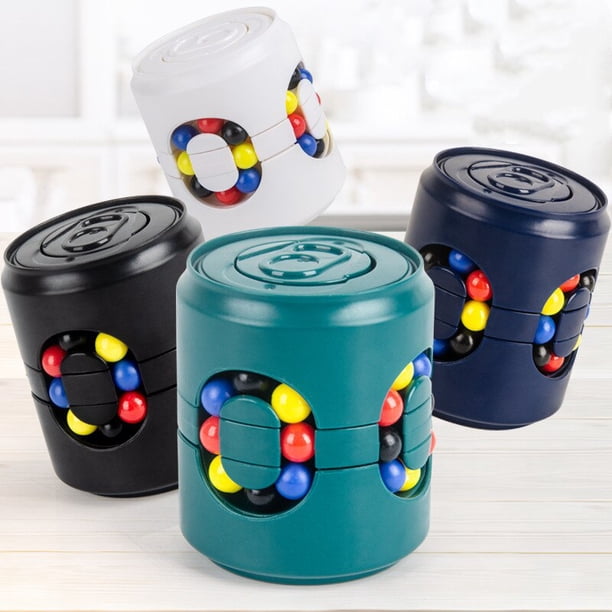 Flat Rotating Intelligence Fingertip Cube Rolling Ball Magic Disk Stress Reliever Brain Toy Education ToysDark blue Cans He Qiyong unisex