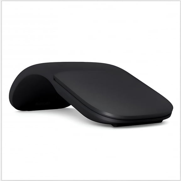 GJX Folding Wireless Mouse, Bluetooth 4.0 Arc Touch Slim Portable Computer Mouse, Ergonomic Silent Laser Mice for Laptop, Tablet, and Desktop (Black)
